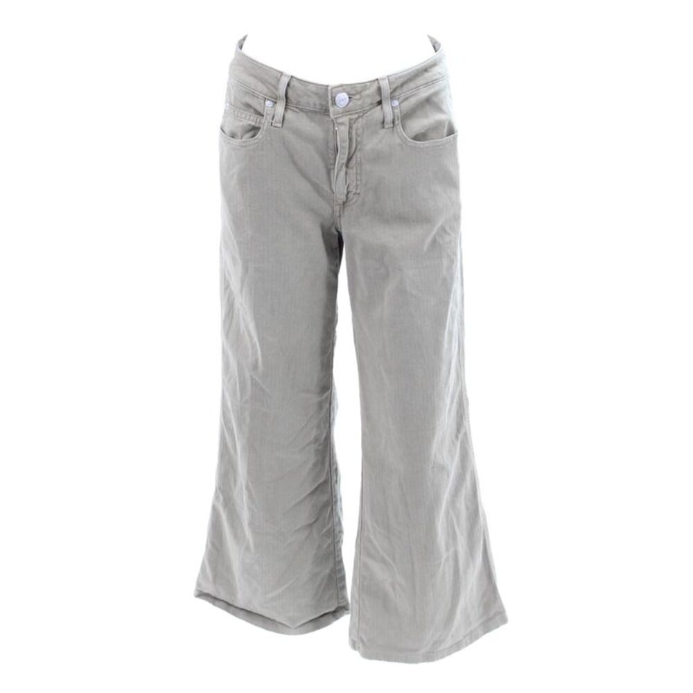 Amo Women Beige Cotton Button Pants Size 26